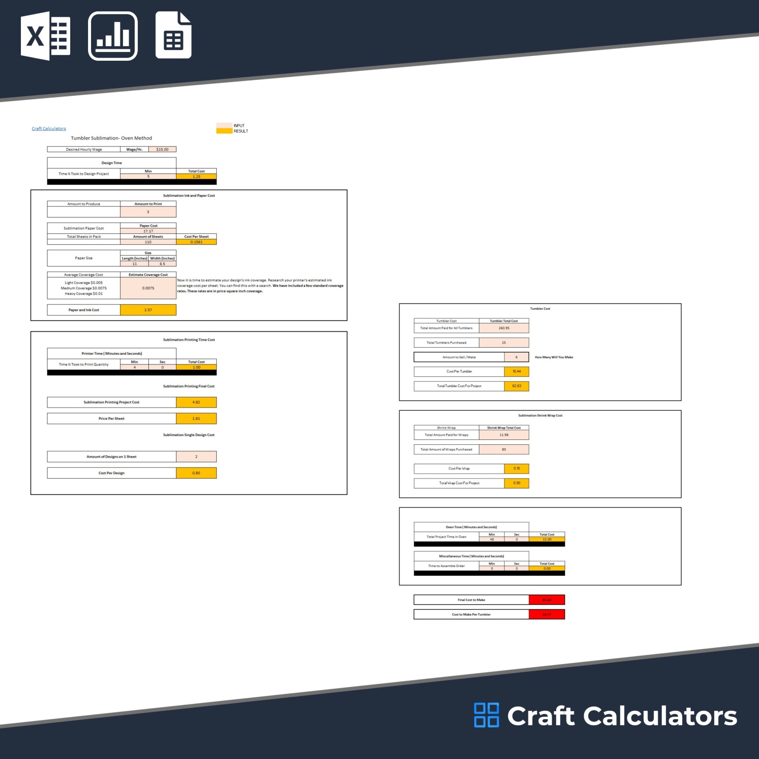 Custom Sublimation Oven Tumbler Cost Calculator for Home Printed Designs