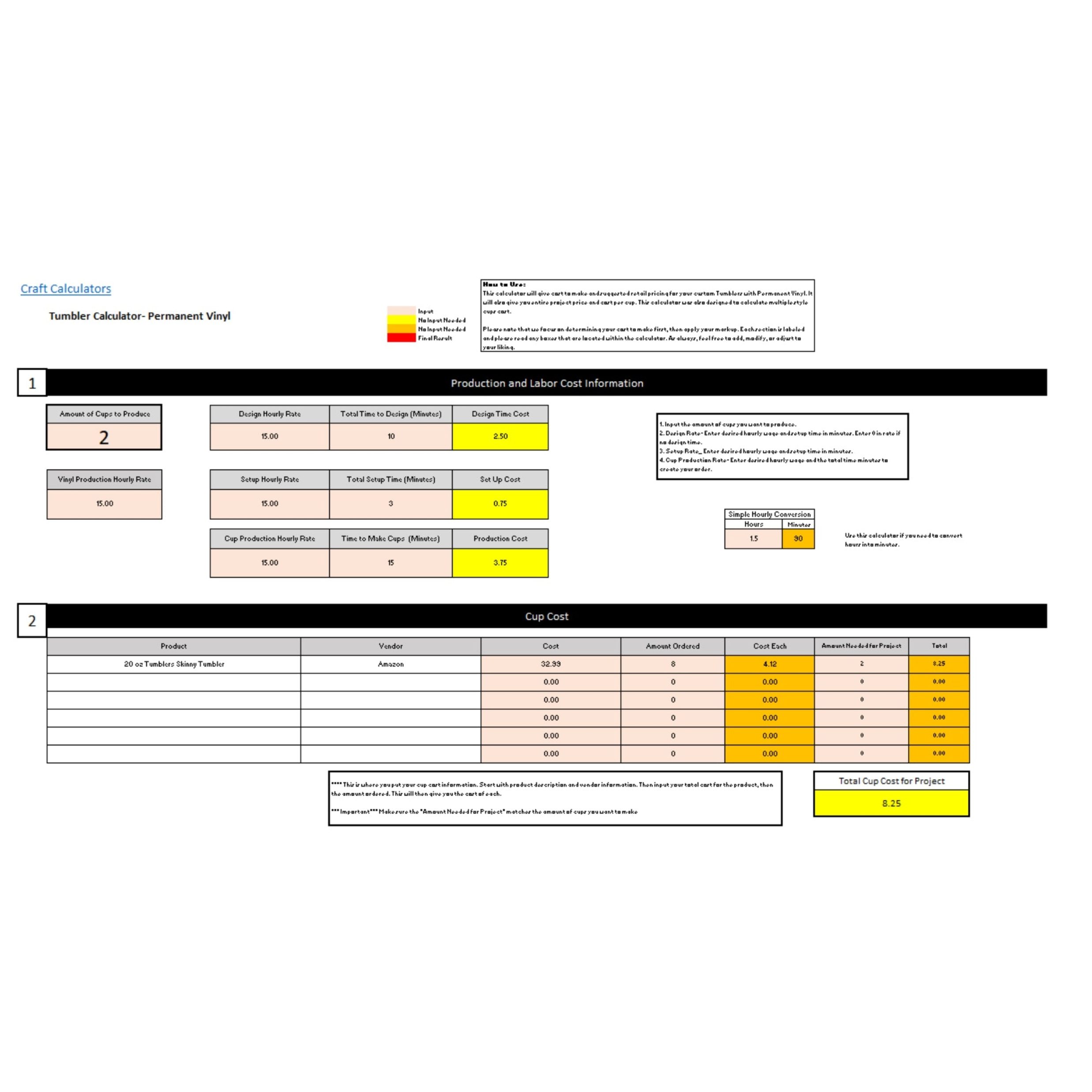 Custom Permanent Vinyl Tumbler Pricing Calculator - Image 2