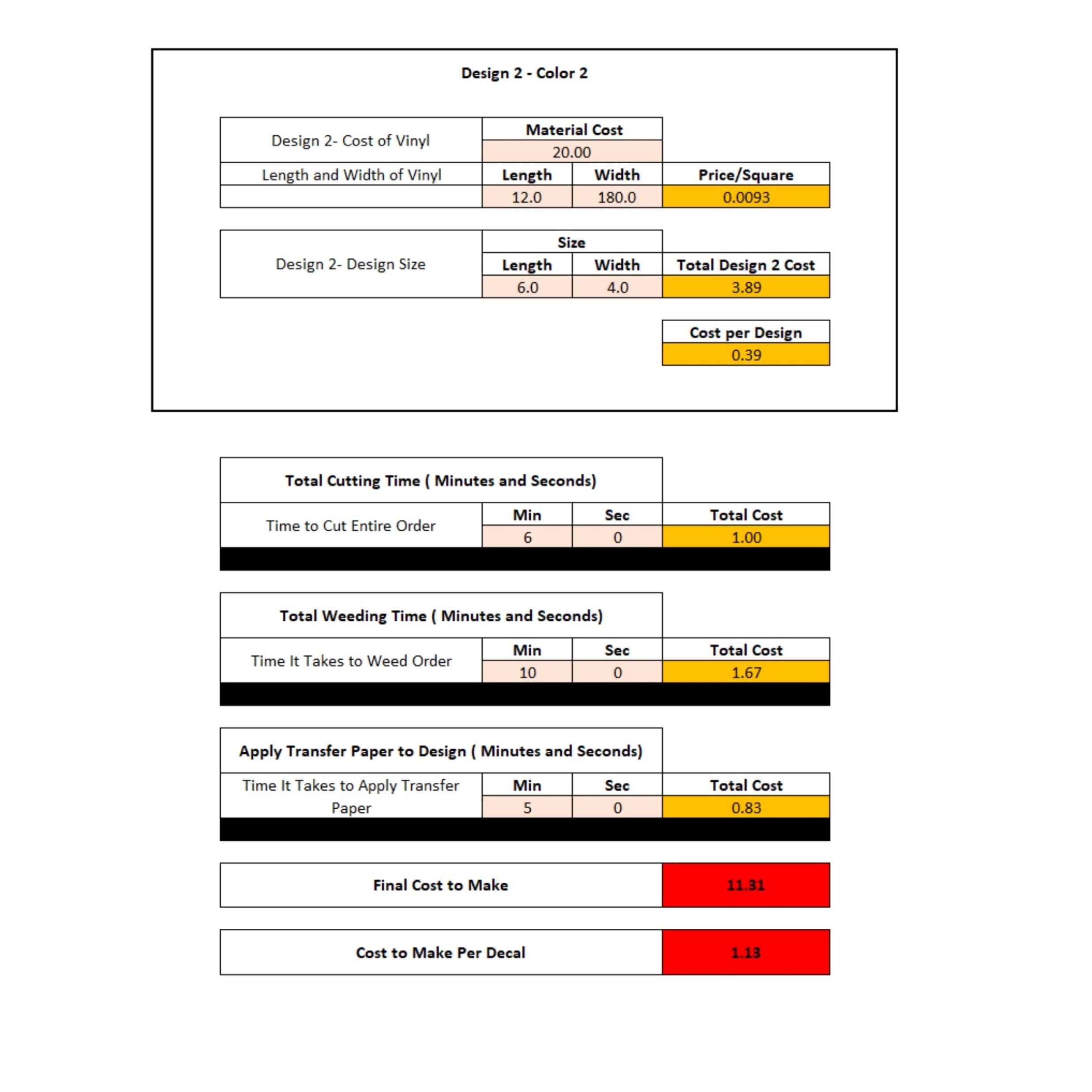 Vinyl Decal Cost Calculator - 2 Color - Image 3