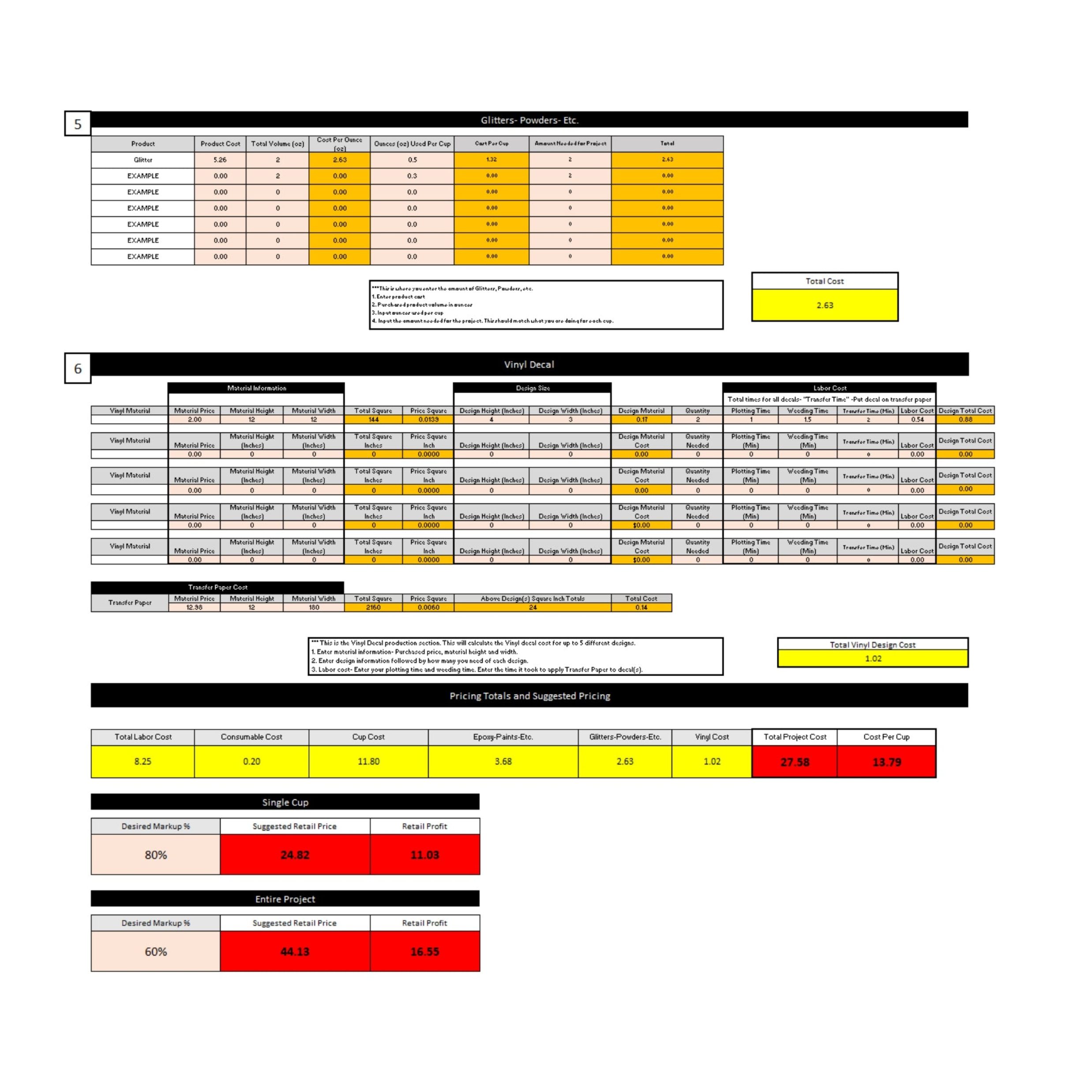 Custom Epoxy Tumbler with Vinyl Pricing Calculator - Image 3