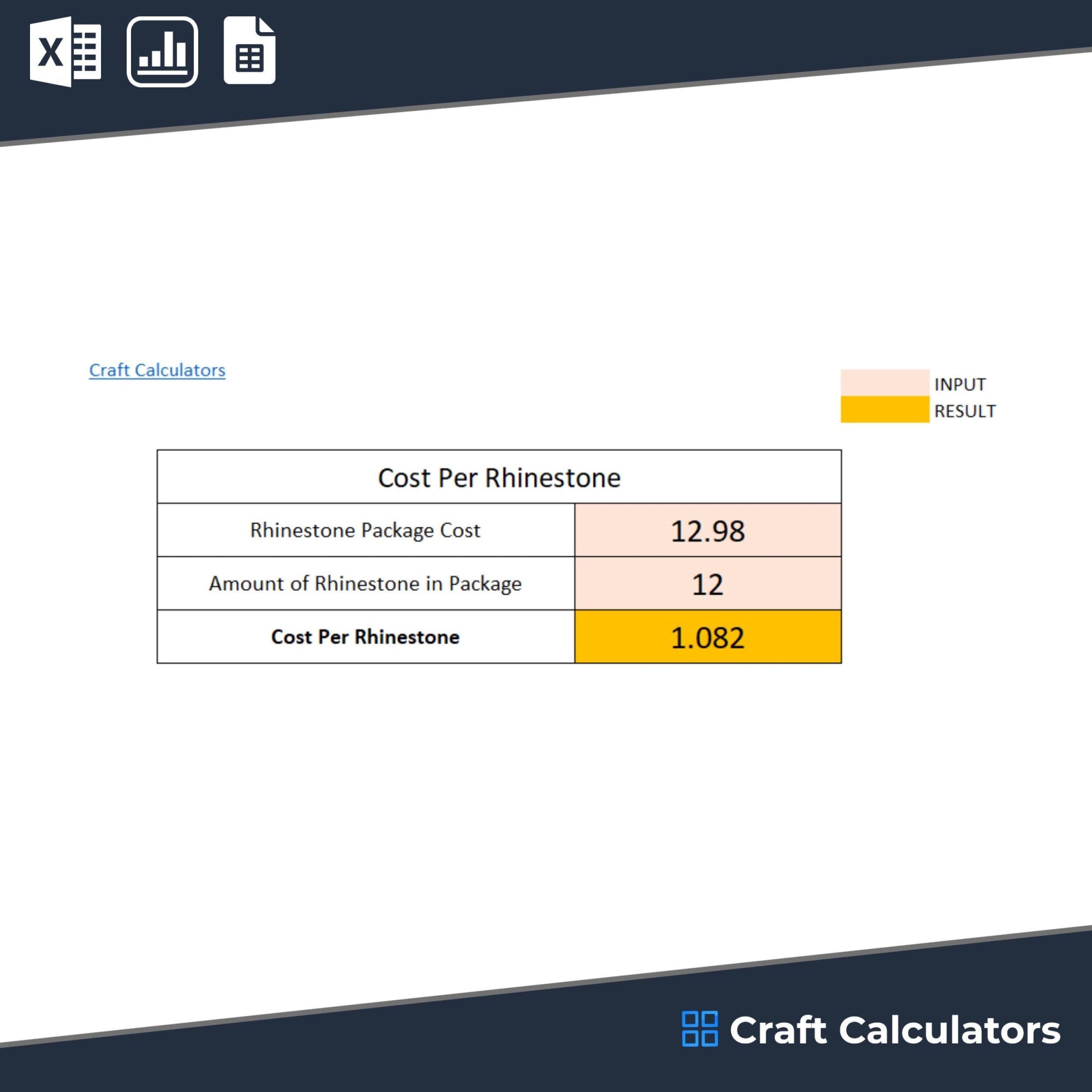 Rhinestone Cost Calculator: Cost of Each Rhinestone