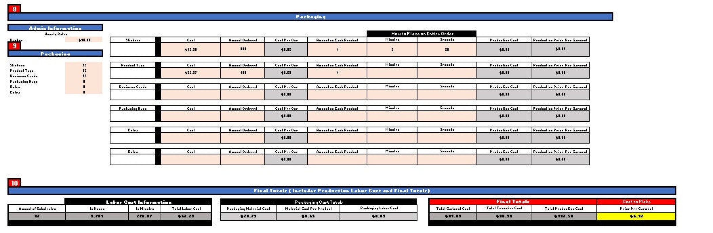 8 Designs Sublimation Pricing Calculator- Cost to Make - Retail and Wholesale Products Pricing Calculator Spreadsheet - Image 3