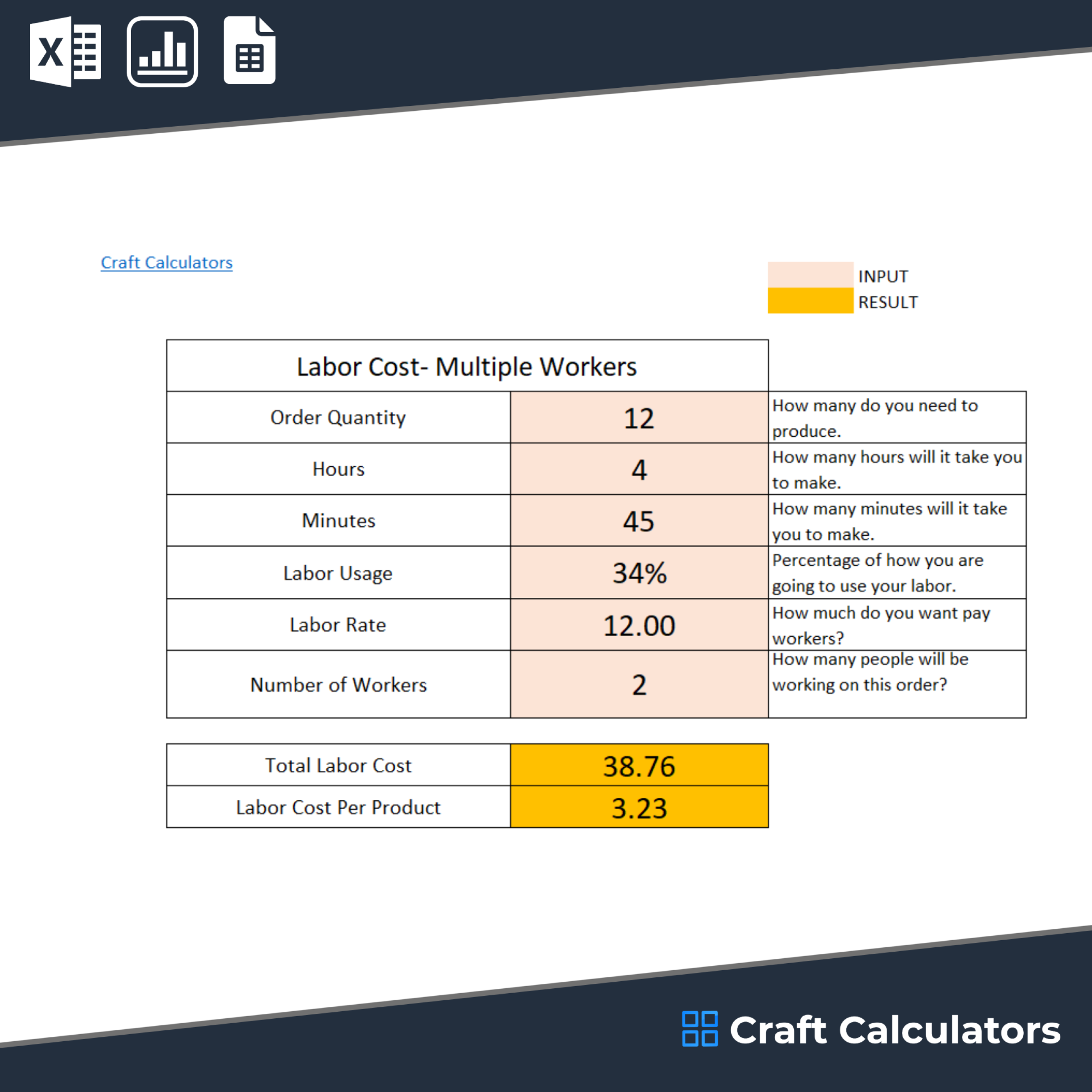 Labor Cost Calculator for Multiple Workers