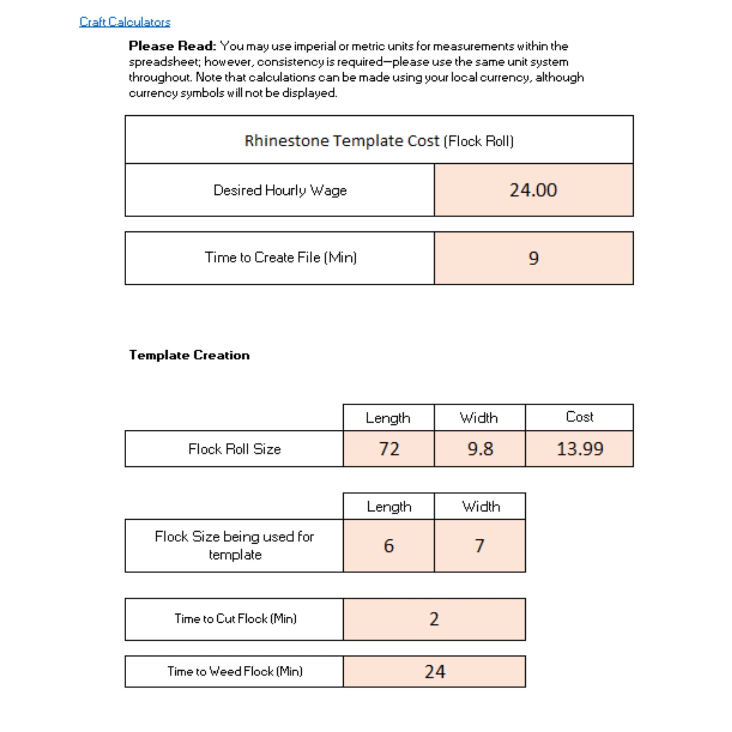 Rhinestone (Flock Rolls) Template Pricing Calculator - Image 3